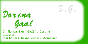 dorina gaal business card